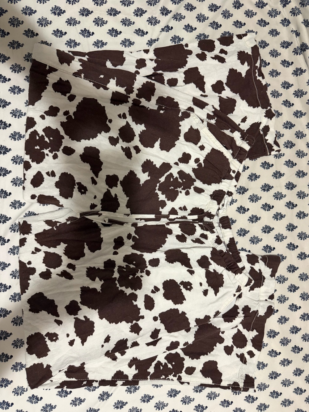 Mavi Brown and White Cow-Print Strapless Top